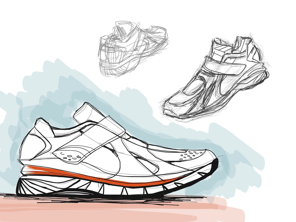 Sketch of shoe